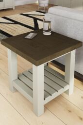 FWStyle Handmade Solid Reclaimed Truffle Pine Lamp/Side Table in Brown - thumbnail 2