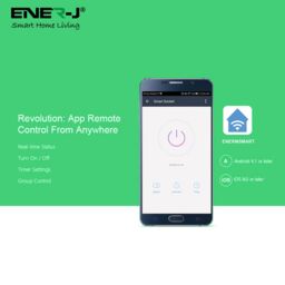 ENER-J Smart Touch 2 Gang WiFi Wall Switch No Neutral Required Black in White - thumbnail 5