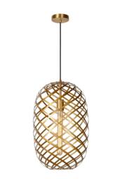 Lucide 'WOLFRAM' Dimmable Stylish Adjustable Indoor Pendant Light 1xE27 in Gold - thumbnail 1