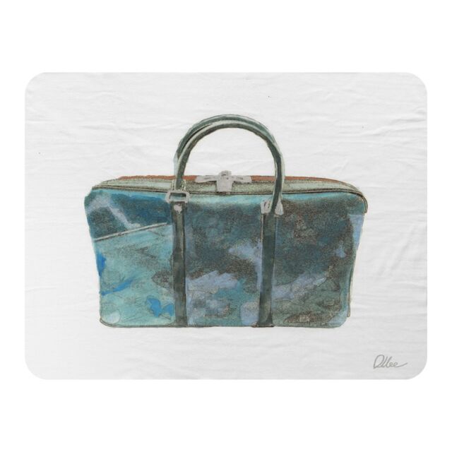 Benjamin Tate Design Green Handbag Blanket in Natural - Size: 120 cm x 150 cm - image 1