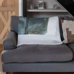 Benjamin Tate Design Green Handbag Blanket in Natural - Size: 120 cm x 150 cm - thumbnail 2