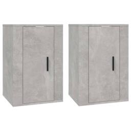 Berkfield Home Wall Mounted TV Cabinets 2 pcs Concrete Grey 40x34.5x60 cm - thumbnail 3