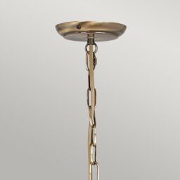 Netlighting Artisan Chandelier 3 Light Aged Brass Finish E14 in Yellow - thumbnail 2
