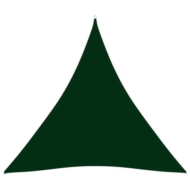 Berkfield Home Sunshade Sail Oxford Fabric Triangular 4x4x4 m Dark Green - image 1