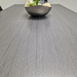 KOSY KOALA Dining Table & 4 Chairs With Bench Black Dark Grey 4 Velvet Chairs Wooden Bench Wood Dining Set Furniture in Brown - thumbnail 8