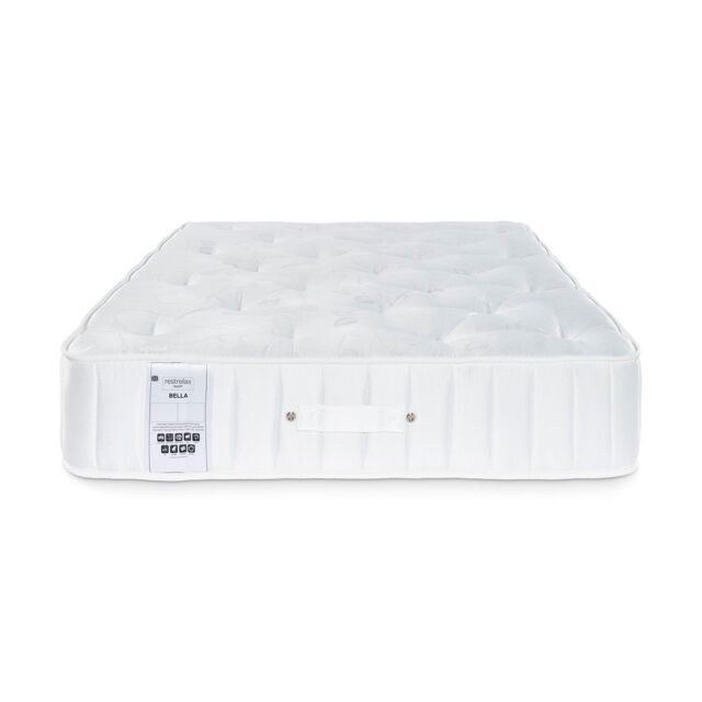 Rest Relax Bella 1000 Pocket Sprung Wool & Silk Mattress in White - Size: Single - image 1