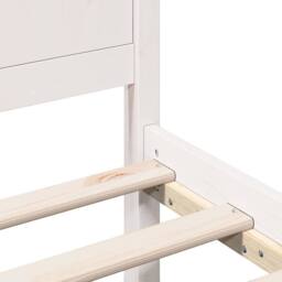 Berkfield Home White Wood Bed Frame White Wood 100 x 200 cm Durable - thumbnail 8