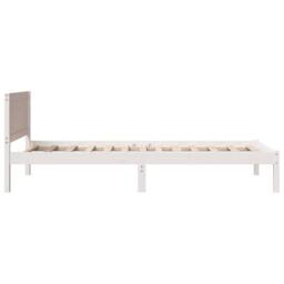 Berkfield Home White Wood Bed Frame White Wood 100 x 200 cm Durable - thumbnail 6