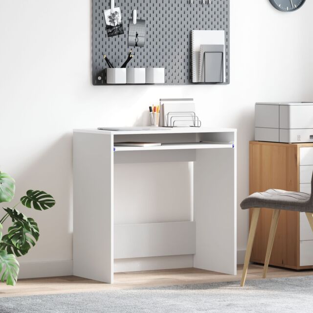 Berkfield Home Computer Desk White Engineered wood Compact Organizers - image 1