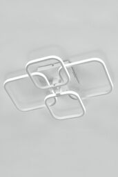 Living and Home Contemporary LED Light-adjusted Semi Flush Ceiling Light in White - thumbnail 5