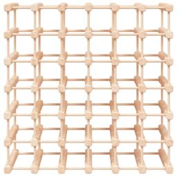 Berkfield Home Wine Rack for 42 Bottles 68.5x23x68.5 cm Solid Wood Pine in Brown - thumbnail 3