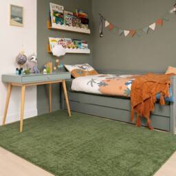 Kukoon Washable Machine Shag Rug in Green - Size: 160 cm x 230 cm - thumbnail 2