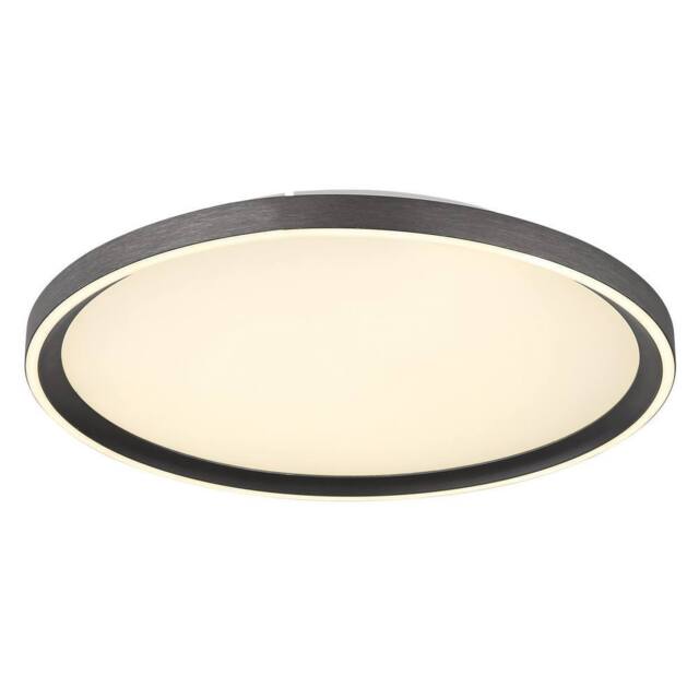 Netlighting Dublin Semi Ceiling Light Grey 40cm LED Dimmable 2700-6000K Remote - image 1