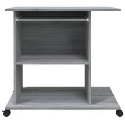 Berkfield Home Modern Computer Desk Grey Sonoma 80x50x75 cm Engineered Wood - Size: 80 x 50 x 75 cm - thumbnail 6