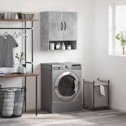 Berkfield Home Wall Cabinet Concrete Grey 60x31x70 cm Engineered Wood - Size: 60 x 31 x 70 cm - thumbnail 2