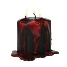 Garden Greatness Vampire Tears Halloween Pillar Candle - 3 Wick in Black - Size: 1 Pack - thumbnail 2
