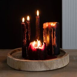Garden Greatness Vampire Tears Halloween Pillar Candle - 3 Wick in Black - Size: 1 Pack - thumbnail 1