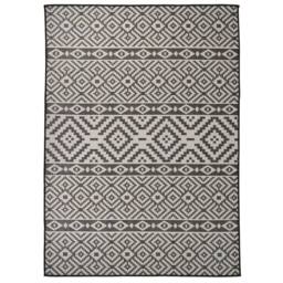 Berkfield Home Outdoor Flatweave Rug 200x280 cm Black Stripes - Size: Medium - thumbnail 2