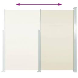 Berkfield Home Patio Retractable Side Awning 120x500 cm Cream - thumbnail 6