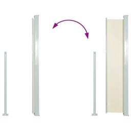 Berkfield Home Patio Retractable Side Awning 120x500 cm Cream - thumbnail 5