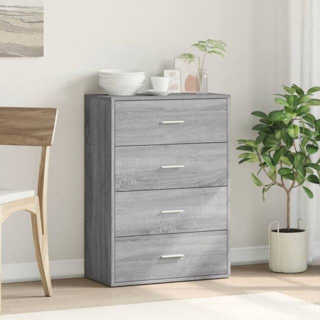 Berkfield Home Sideboard Grey Sonoma 60x31x84 cm Engineered Wood - Size: 60 x 31 x 84 cm - image 1
