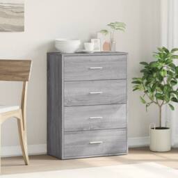 Berkfield Home Sideboard Grey Sonoma 60x31x84 cm Engineered Wood - Size: 60 x 31 x 84 cm - thumbnail 1