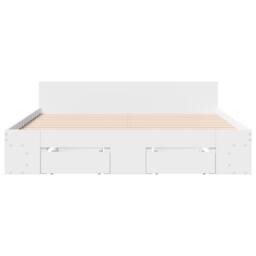 Berkfield Home Bed Frame with Drawers without Mattress White 120x200 cm - Size: Small Double - thumbnail 4