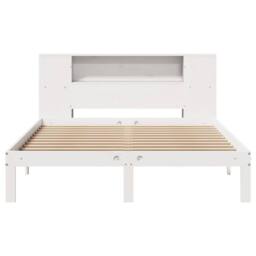 Berkfield Home Bookcase Bed without Mattress White 140x190cm Solid Wood Pine - Size: 140x190 cm - thumbnail 4