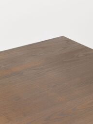 Orsina Large Black Metal & Elm Wood Table, Versatile Square Table, Sturdy Outdoor Dining Table for Lawn, Patio - thumbnail 6