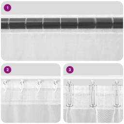 Berkfield Home Voile Curtains with Tab Top 2 pcs Brown - thumbnail 7