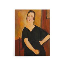 "Artery8 Madame Amedee Portrait Modigliani Vintage Canvas Wall Art in Brown - Size: W18"" x H24""" - thumbnail 1