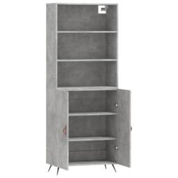 Berkfield Home Highboard Concrete Grey 69.5x34x180 cm Engineered Wood - thumbnail 4