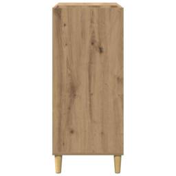 Berkfield Home Record Cabinet Artisan Oak 84.5x38x89 cm Engineered Wood in Brown - thumbnail 5