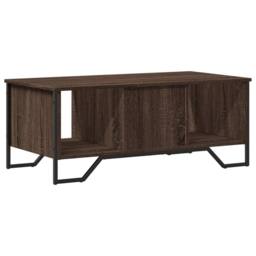 Berkfield Home Durable Coffee Table Brown Oak 100x51x40 cm Engineered Wood - Size: 100 x 51 x 40 cm - thumbnail 7