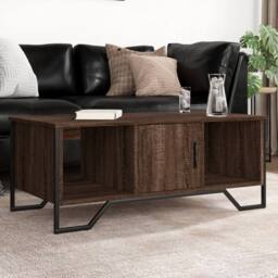 Berkfield Home Durable Coffee Table Brown Oak 100x51x40 cm Engineered Wood - Size: 100 x 51 x 40 cm - thumbnail 2