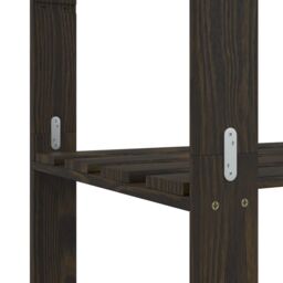 Berkfield Home 5-Tier Storage Rack Black 80x38x170 cm Solid Wood Pine - Size: 80 x 38 x 170 cm - thumbnail 6
