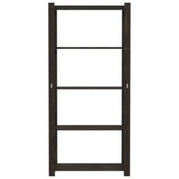 Berkfield Home 5-Tier Storage Rack Black 80x38x170 cm Solid Wood Pine - Size: 80 x 38 x 170 cm - thumbnail 3