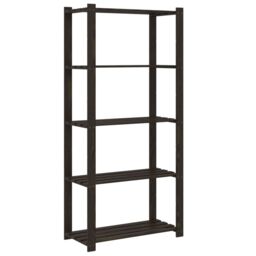 Berkfield Home 5-Tier Storage Rack Black 80x38x170 cm Solid Wood Pine - Size: 80 x 38 x 170 cm - thumbnail 5