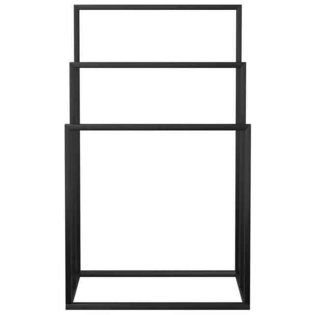 Berkfield Home Premium Freestanding Towel Rack Black 48x24x79 cm Iron - Size: 48 x 24 x 79 cm - image 1