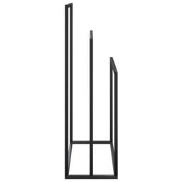Berkfield Home Premium Freestanding Towel Rack Black 48x24x79 cm Iron - Size: 48 x 24 x 79 cm - thumbnail 4