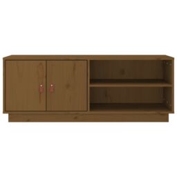 Berkfield Home TV Cabinet Honey Brown 105x34x40 cm Solid Wood Pine - Size: 105 x 34 x 40 cm - thumbnail 6