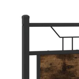 Berkfield Home Bed Frame Frame Smoked Oak 120x190 cm Small Double Wood in Brown - thumbnail 9
