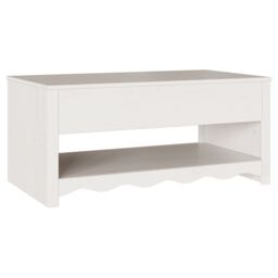 "Berkfield Home Coffee Table ""DRAMMEN"" White 99x55x45 cm Solid Wood Pine - Size: 99 x 55 x 45 cm" - thumbnail 6