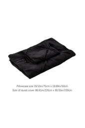 Living and Home Textured Pinch Pleat Duvet Cover Set 3 Pcs with Pillowcases in Black - Size: Super King - thumbnail 7
