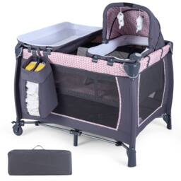 CASART Foldable Nursery Center Bassinet Baby Playard w/Diaper Changing Table - Size: Crib - thumbnail 1