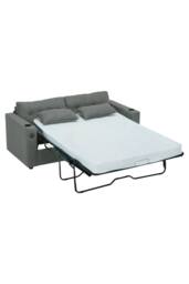 Living and Home 2 Seater Sofa Bed with Cup Holders and Pillows in Grey - thumbnail 5