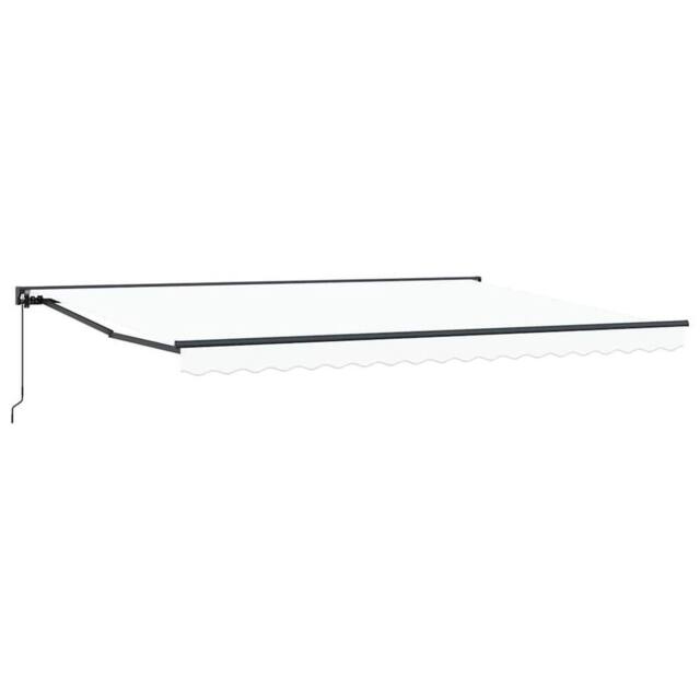 Berkfield Home Retractable Awning Manual White 450x300 cm Polyester & Metal - image 1