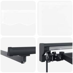 Berkfield Home Retractable Awning Manual White 450x300 cm Polyester & Metal - thumbnail 8