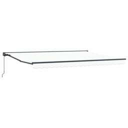 Berkfield Home Retractable Awning Manual White 450x300 cm Polyester & Metal