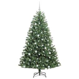 Berkfield Home Artificial Hinged Christmas Tree Green 180 cm PVC & Metal - thumbnail 3